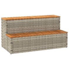 shumee vidaXL Korak za masažno kad 100x50x50,5 cm poli ratan/trden akacija