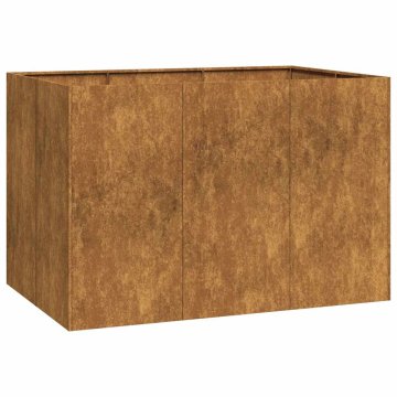 Vidaxl Planter Rusty 120x80x80 cm Vremensko odporno jeklo