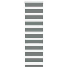 shumee vidaXL Zebra senčilo temno sivo 45x100 cm tkanina širina 40,9 cm