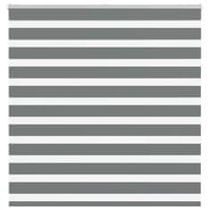 shumee vidaXL Zebra senčilo temno sivo 140x150 cm tkanina širina 135,9 cm