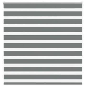 shumee vidaXL Zebra senčilo temno sivo 140x150 cm tkanina širina 135,9 cm