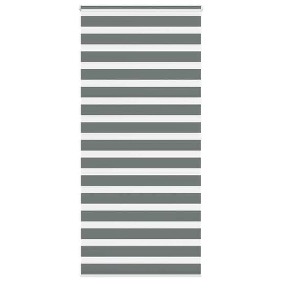 shumee vidaXL Zebra senčilo temno sivo 100x200 cm tkanina širina 95,9 cm