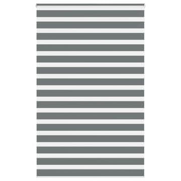 shumee vidaXL Zebra senčilo temno sivo 140x230 cm tkanina širina 135,9 cm