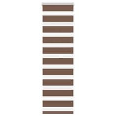 shumee vidaXL Zebra senčilo rjave 50x150 cm tkanina širina 45,9cm poliester