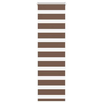 shumee vidaXL Zebra senčilo rjave 50x150 cm tkanina širina 45,9cm poliester