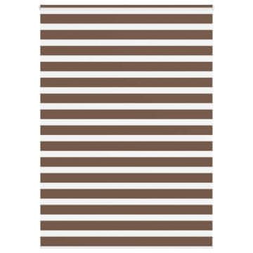 shumee vidaXL Zebra senčilo rjave 165x200 cm tkanina širina 160,9cm poliester