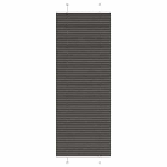 shumee vidaXL Plisirana žaluzija črna 80x200 cm Širina tkanine 79,4 cm