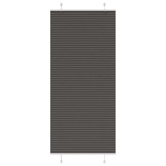 shumee vidaXL Plisirana žaluzija črna 85x200 cm Širina tkanine 84,4 cm