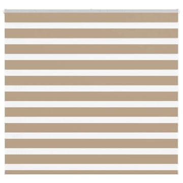 shumee vidaXL Zebra senčilo peščeno rjava 160x150 cm tkanina širina 155,9 cm