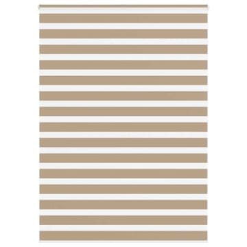 shumee vidaXL Zebra senčilo peščeno rjava 165x200 cm tkanina širina 160,9 cm