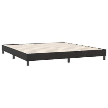 Vidaxl posteljni okvir brez vzmetnice črna 180x220 cm žamet