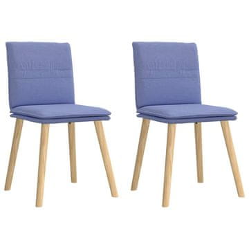 Vidaxl Jedilni stoli 2 kosi jeans modra blago