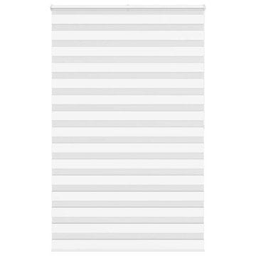 shumee vidaXL Zebra senčilo bela 145x200 cm tkanina širina 140,9cm poliester