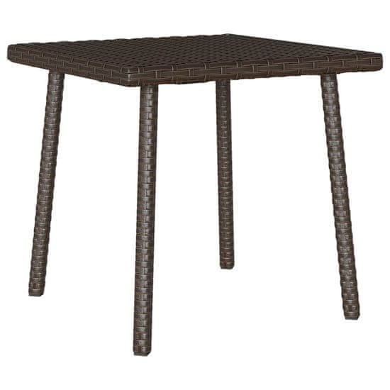 shumee vidaXL Vrtna kavna miza pravokotne oblike rjave barve 40x40x37 cm