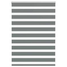 shumee vidaXL Zebra senčilo temno sivo 100x100 cm tkanina širina 95,9 cm