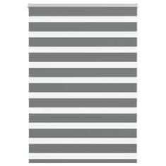 shumee vidaXL Zebra senčilo temno sivo 110x100 cm tkanina širina 105,9 cm