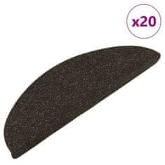 shumee vidaXL Preproge za stopnice samolepilne 20 kosov antracit 56x17x3 cm