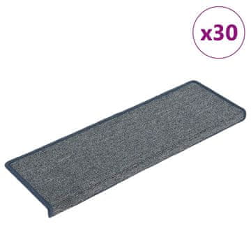 shumee vidaXL Preproge za stopnice 30 kosov 65x21x4 cm vijolična in modra
