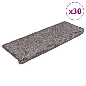 shumee vidaXL Samolepilne preproge za stopnice 30 kosov 65x21x4cm sive in bež