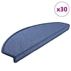 shumee vidaXL Podloge za stopnice 30 kosov Modra 65x24x4 cm