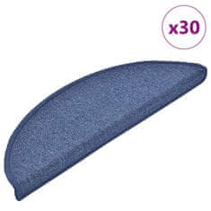 shumee vidaXL Podloge za stopnice 30 kosov Modra 56x17x3 cm