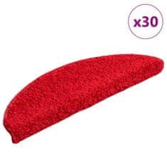 shumee vidaXL Podloge za stopnice 30 kosov Rdeča 56x17x3 cm