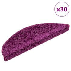 shumee vidaXL Podloge za stopnice 30 kosov Vijolična 56x17x3 cm