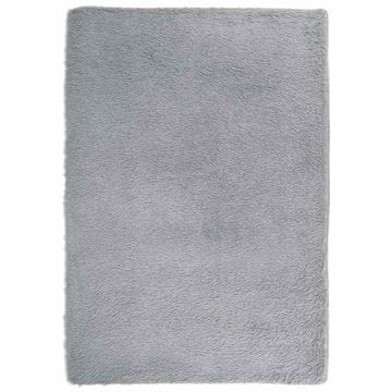 Vidaxl Visoka košata preproga NAVARRA srebrno siva 160x230cm poliester