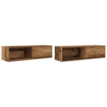 Vidaxl TV omarica 2 kosa starinski les 100x31x25,5 cm inženirski les