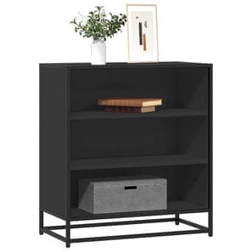 Vidaxl vidaXL Omarica, črna, 68 x 35 x 76 cm, material na osnovi lesa in kovine