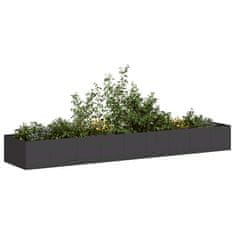 shumee vidaXL Plantažni lonček črn 360x80x40 cm Jeklo