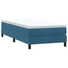 Vidaxl Box spring postelja brez vzmetnico temno modra 80x220 cm žamet
