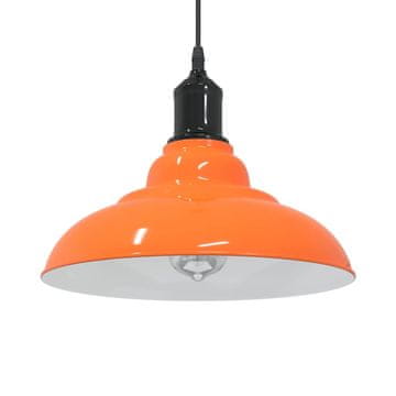 Vidaxl vidaXL Viseča svetilka z nastavljivo višino E27, sijajna oranžna