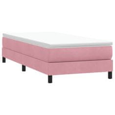 Vidaxl Box spring postelja brez vzmetnico roza 80x220 cm žamet