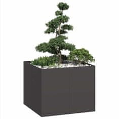 shumee vidaXL Plantažni lonček črn 100x100x80 cm Jeklo