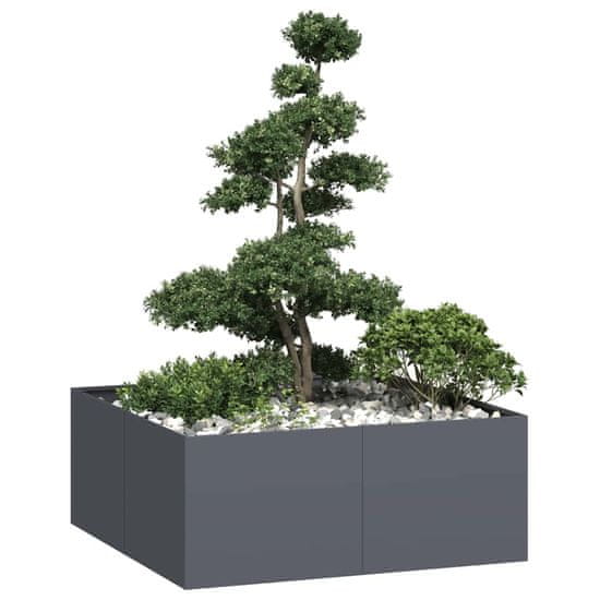 shumee vidaXL Sadilnik antracit 100x100x40 cm Jeklo