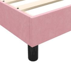 Vidaxl Box spring postelja brez vzmetnico roza 80x220 cm žamet