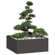 shumee vidaXL Plantažni lonček črn 100x100x40 cm Jeklo