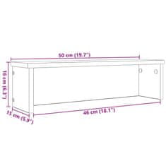 Vidaxl Kitchen Racks Stackable 2 pcs siva 50x15x16 cm