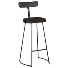 Vidaxl Bar Stooli 2 kosa Črna 49x43x103 cm Masivni les Mango