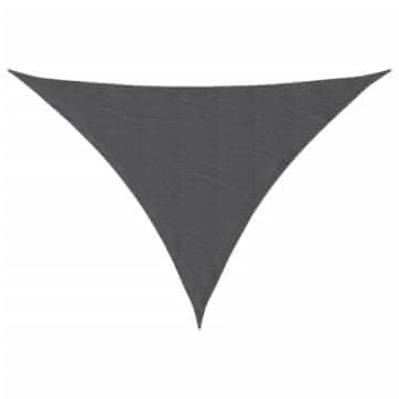 Vidaxl Senčno jadro oksford blago trikotno 3,5x3,5x4,9 m antracitno