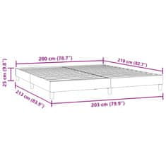 Vidaxl Box Spring postelja brez vzmetnico Temno zelena 200x210cm Žamet