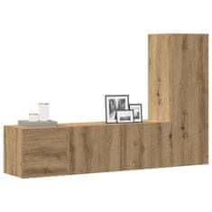 Vidaxl 3 kosi stenske TV omarice Artisan Oak Engineered Wood