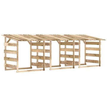 Vidaxl Pergola s streho 3 kosi 100x90x100 cm impregnirana borovina