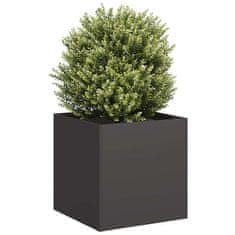 shumee vidaXL Planter Black 40x40x40 cm Hladno valjano jeklo