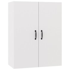 Vidaxl Viseča omarica bela 69,5x34x90 cm inženirski les