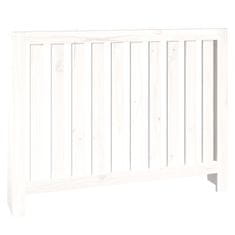 Vidaxl Pokrov za radiator bela 108,5x19x84 cm trdna borovina