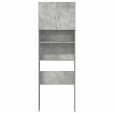 Vidaxl omara za pralni stroj Betonsko siva 64x24x190 cm Inženirski les