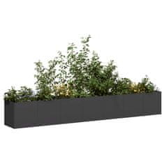 shumee vidaXL Planter Black 280x40x40 cm Hladno valjano jeklo