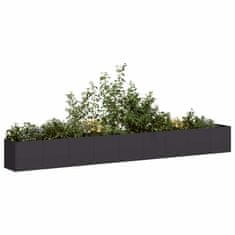 shumee vidaXL Planter Black 360x40x40 cm Hladno valjano jeklo